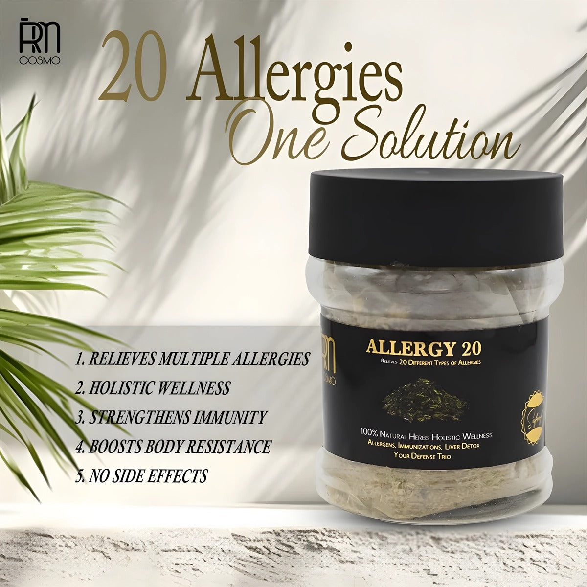 Safoof Allergy 20 by RMCosmo – 100% Natural Herbal Remedy for Allergy Relief