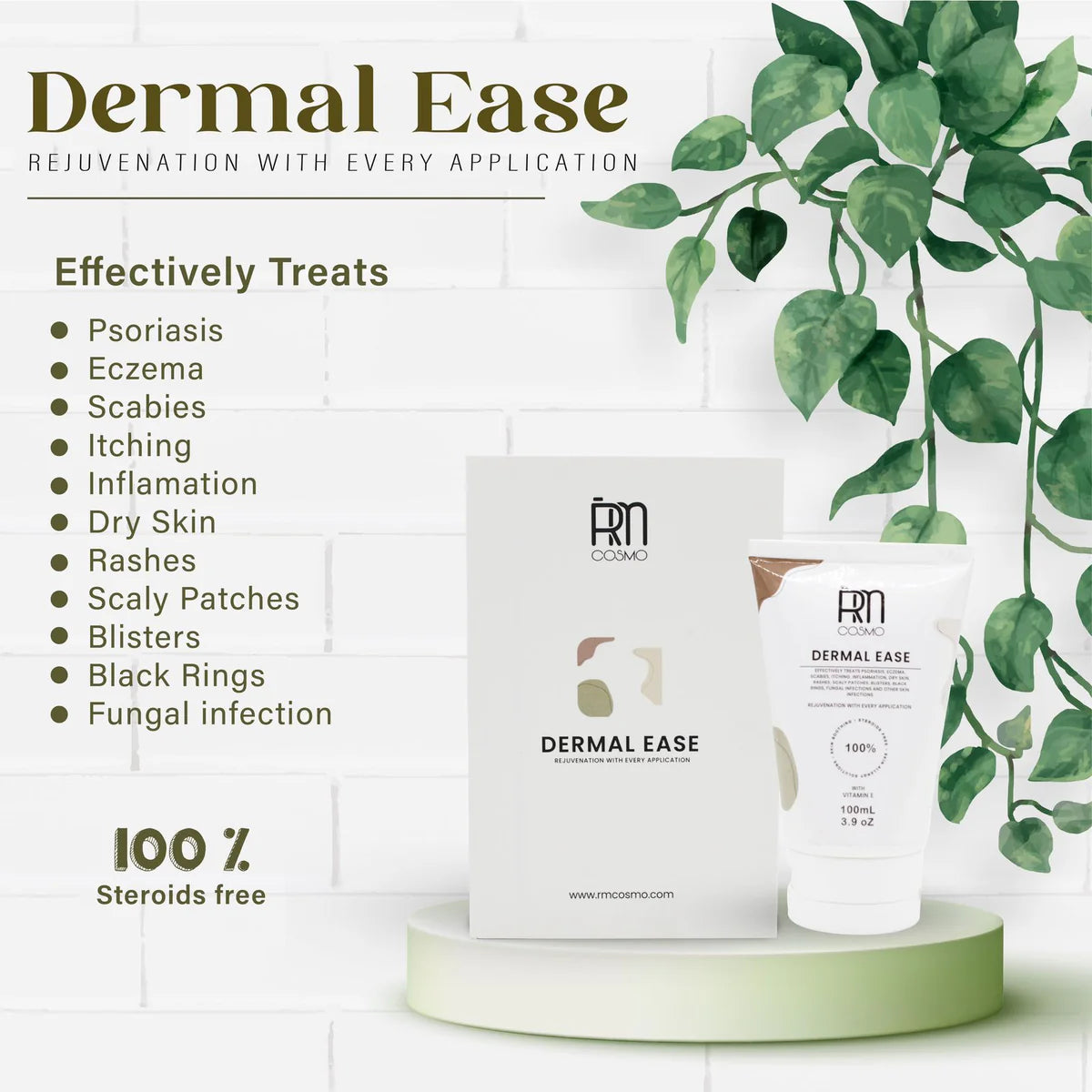 Dermal Ease: Comprehensive Skin Treatment for Healing Psoriasis, Eczema, Rashes & Skin Irritations